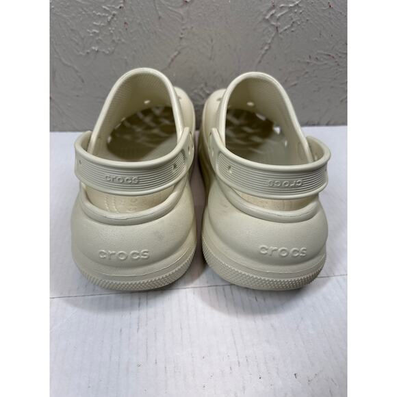 Crocs Classic Crush Platform Clog Bone Size Men 9 Women 11 - Picture 3 of 5